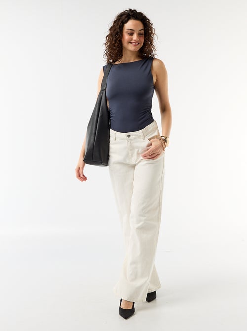 Body met diepe ruguitsnijding en goudkleurig detail - Kiabi