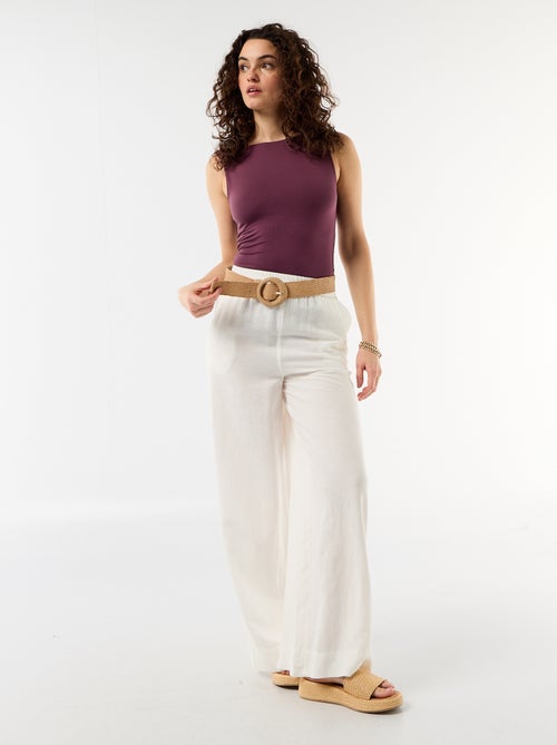 Body met diepe ruguitsnijding en goudkleurig detail - Kiabi