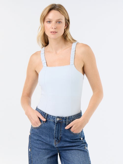Body met elastische schouderbandjes - Kiabi Body met elastische schouderbandjes - Kiabi