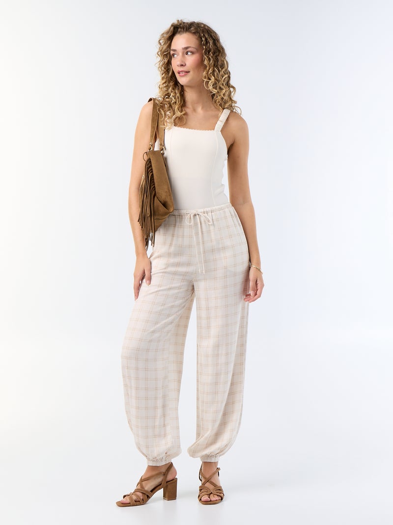 Body met elastische schouderbandjes Wit - Kiabi