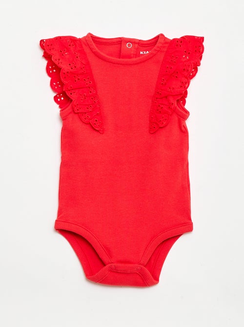 Body met korte volantmouwtjes - Kiabi