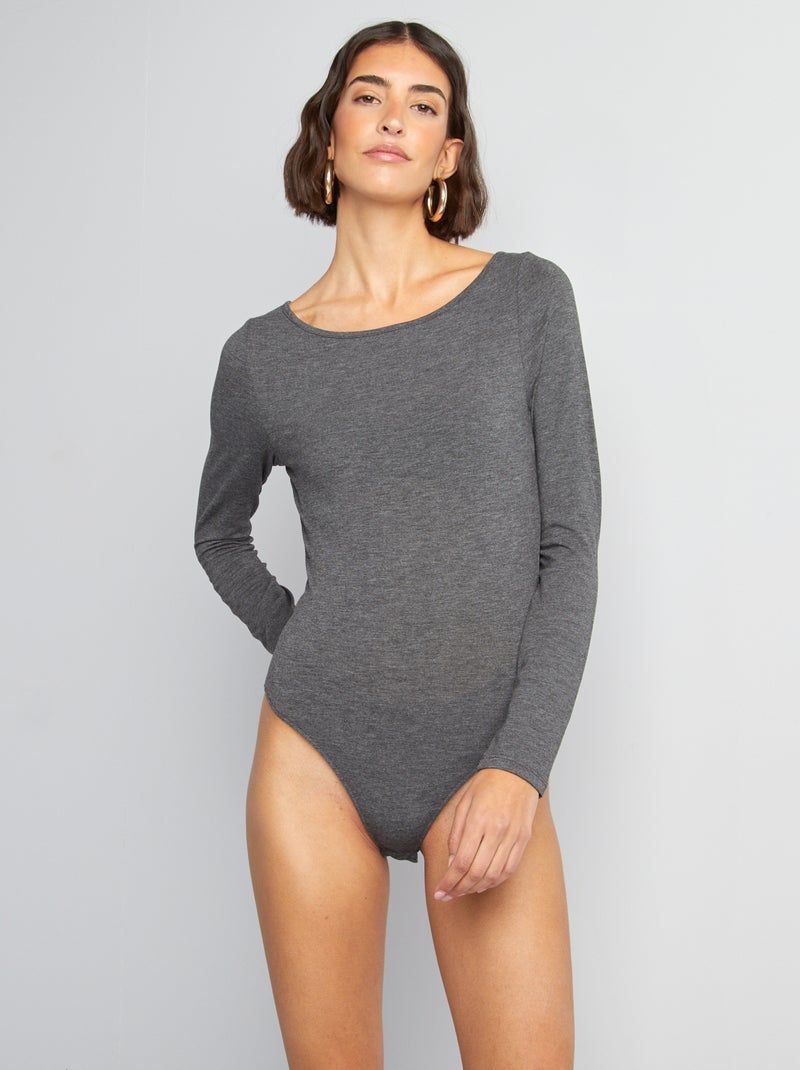 GORGLITTER Daen Body Elegant Langar Bodysuit it Rollkragen Rüschen