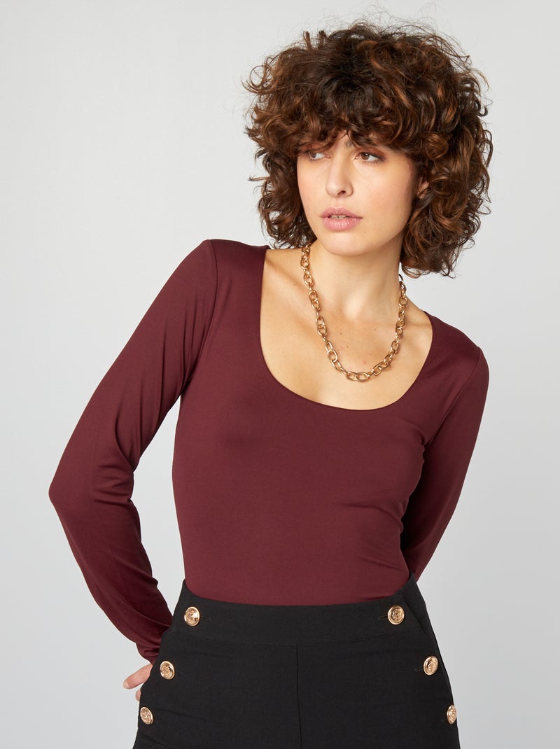 Body met lange mouw ROOD - Kiabi