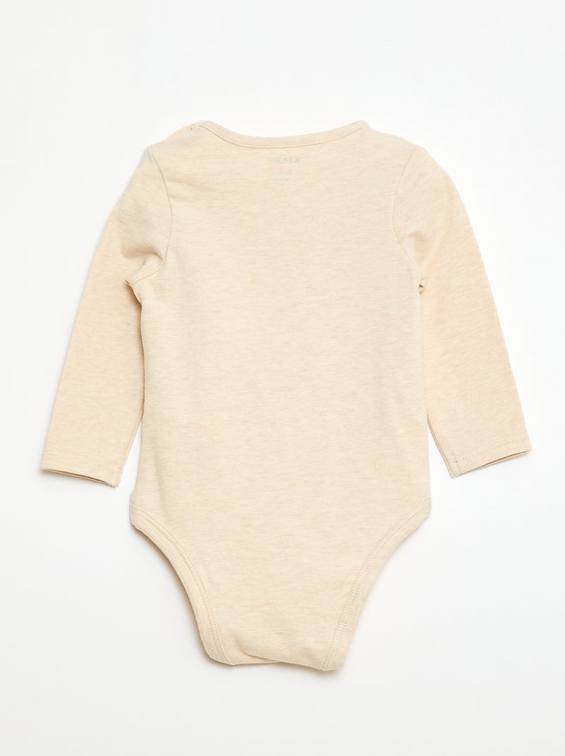 Body met lange mouwen - unisex Biege - Kiabi
