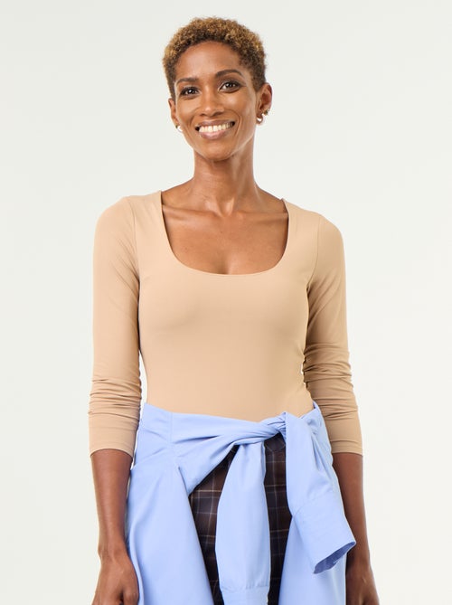 Body met lange mouwen en ronde hals - - Kiabi Body met lange mouwen en ronde hals - - Kiabi