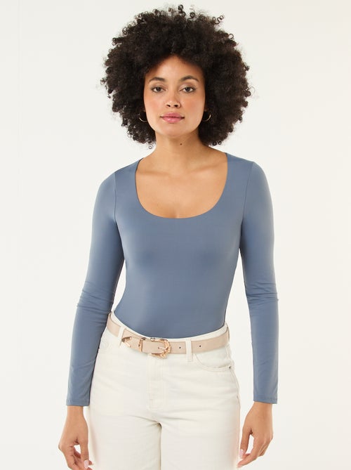 Body met lange mouwen en ronde hals - - Kiabi