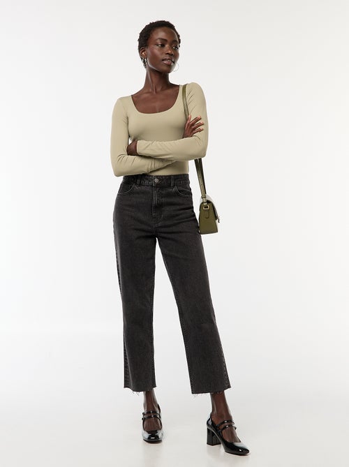 Body met lange mouwen en ronde hals - - Kiabi Body met lange mouwen en ronde hals - - Kiabi