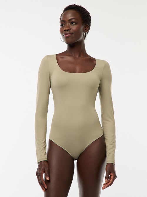 Body met lange mouwen en ronde hals - - Kiabi Body met lange mouwen en ronde hals - - Kiabi