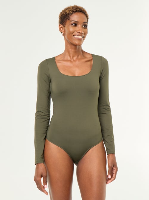 Body met lange mouwen en ronde hals - - Kiabi Body met lange mouwen en ronde hals - - Kiabi