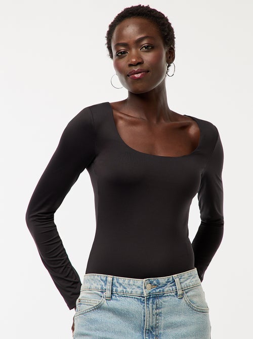 Body met lange mouwen en ronde hals - - Kiabi