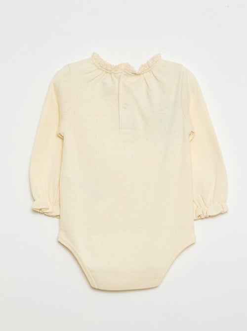 Body met lange mouwen van ajourgebreide stof - Kiabi