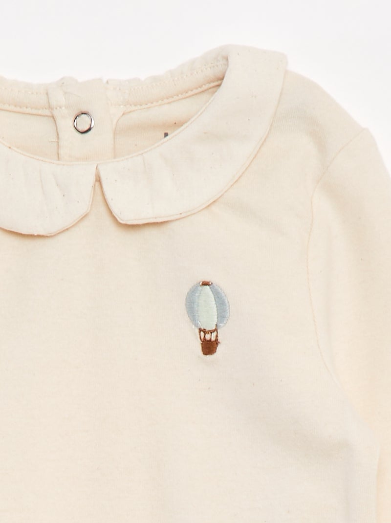 Body met peterpankraagje Wit - Kiabi