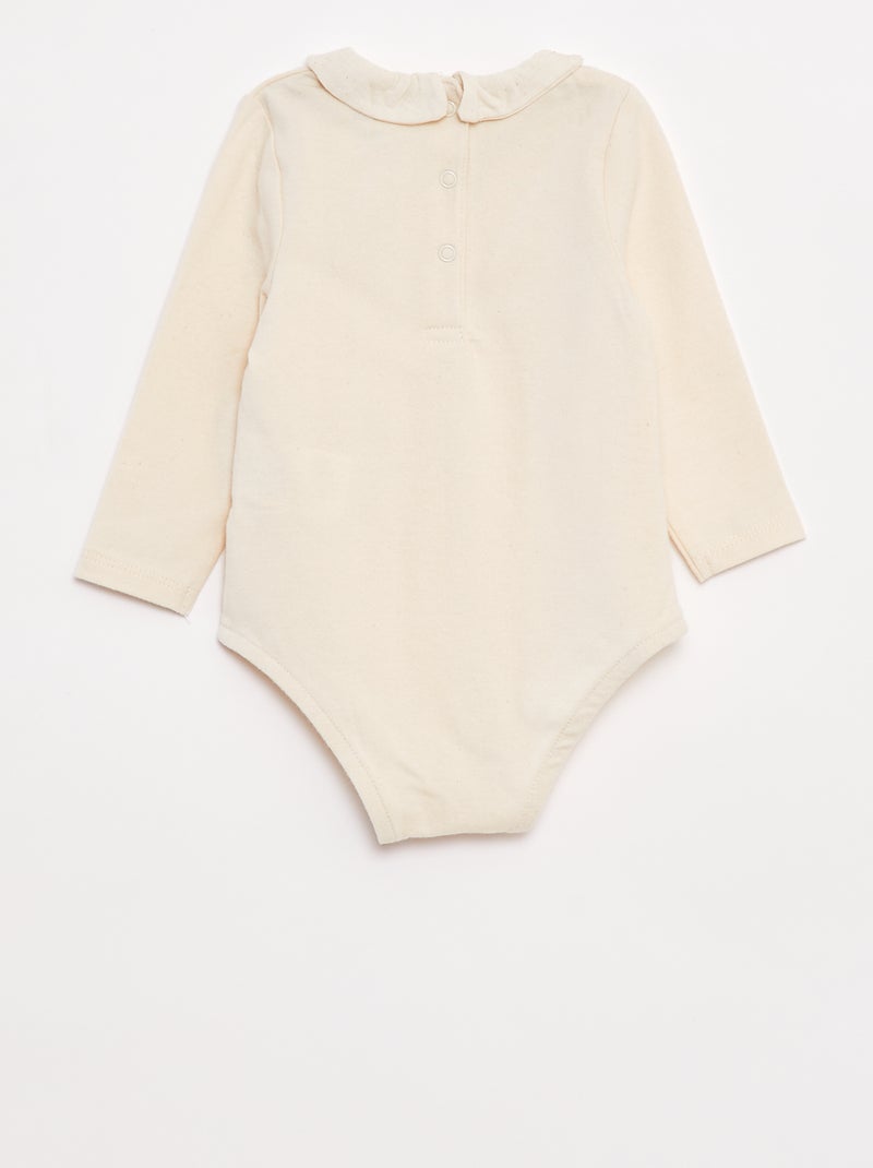Body met peterpankraagje Wit - Kiabi