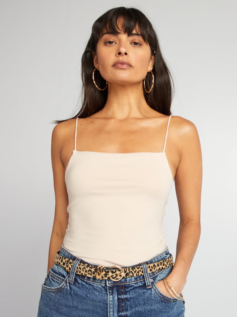 Body met smalle bandjes BIEGE - Kiabi