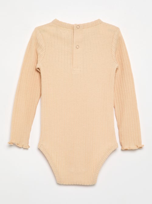 Body van geribde stof met broderie anglaise - Kiabi Body van geribde stof met broderie anglaise - Kiabi