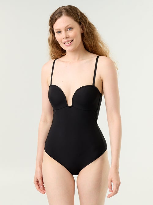 Body van microvezel met geïntegreerde cups - Kiabi