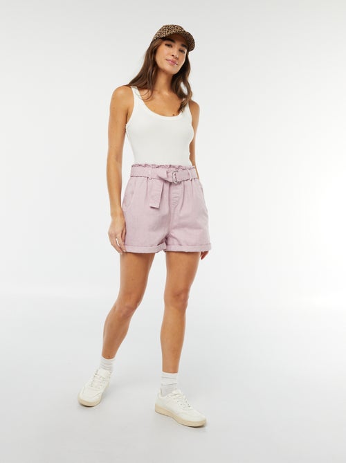 Body van ribtricot met schouderbandjes - Kiabi