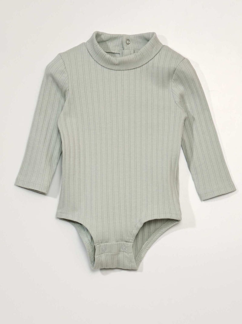 Body van stretchstof grijs - Kiabi