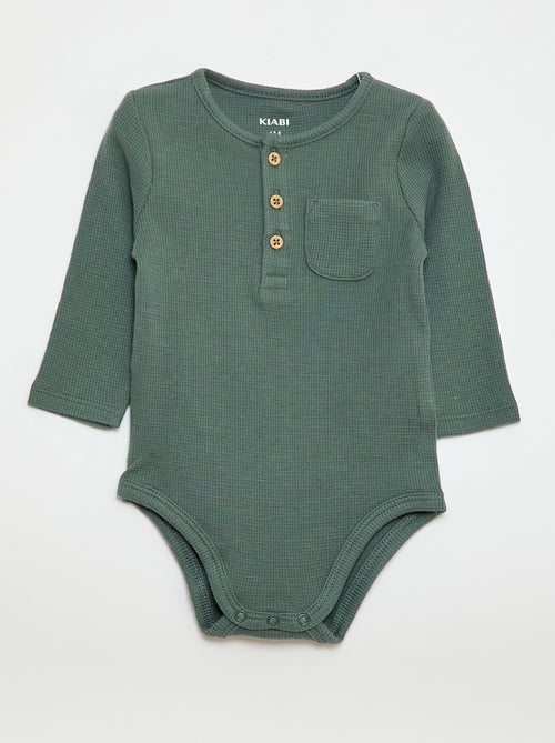 Body van wafelstof met lange mouwen - Kiabi
