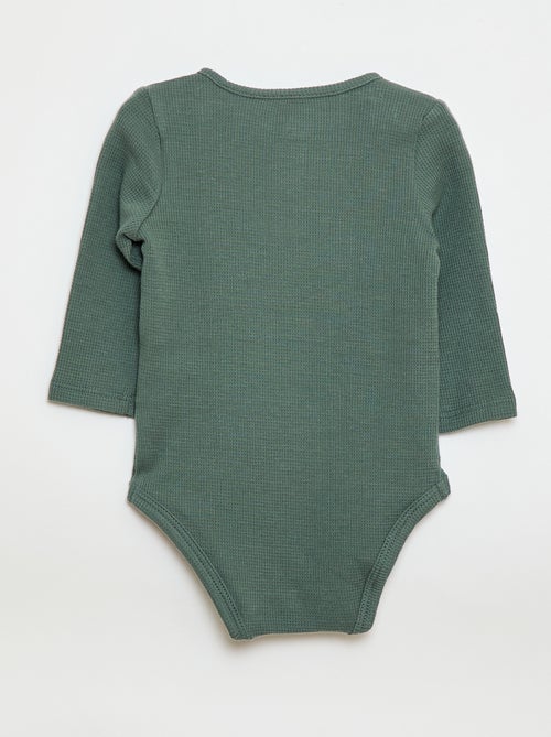 Body van wafelstof met lange mouwen - Kiabi
