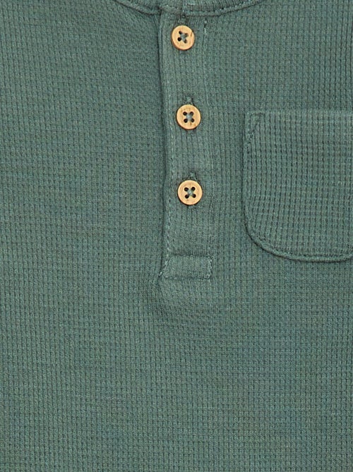 Body van wafelstof met lange mouwen - Kiabi