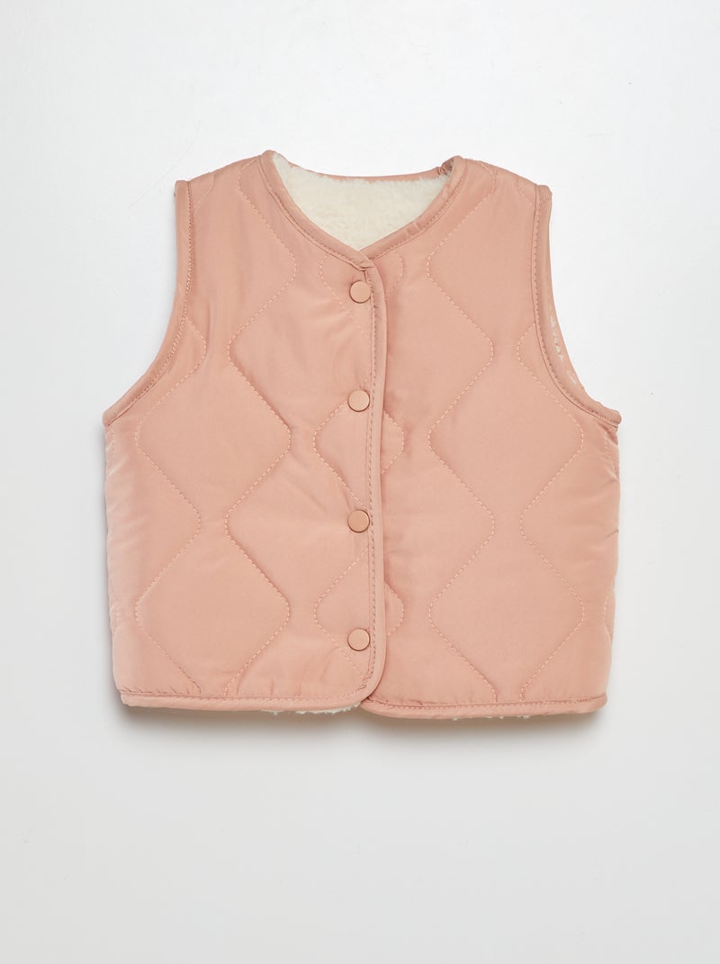 Bodywarmer met voering met schapenvachteffect ROSE - Kiabi