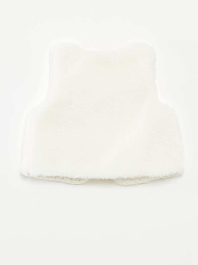 Bodywarmer van imitatiebont Wit - Kiabi