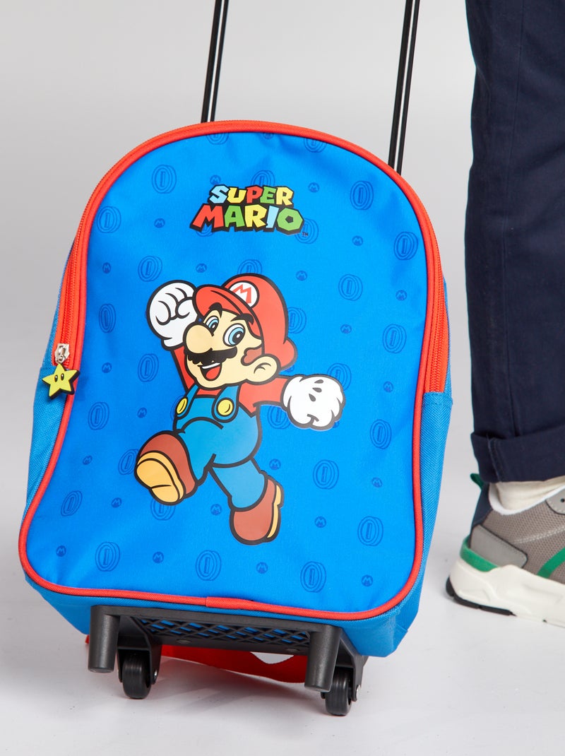 Boekentas met wieltjes 'Super Mario' blauw - Kiabi