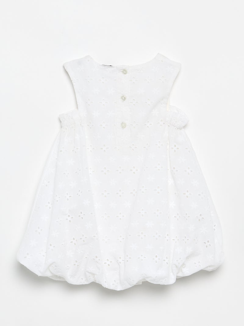 Boljurk met Engelse borduursels Wit - Kiabi