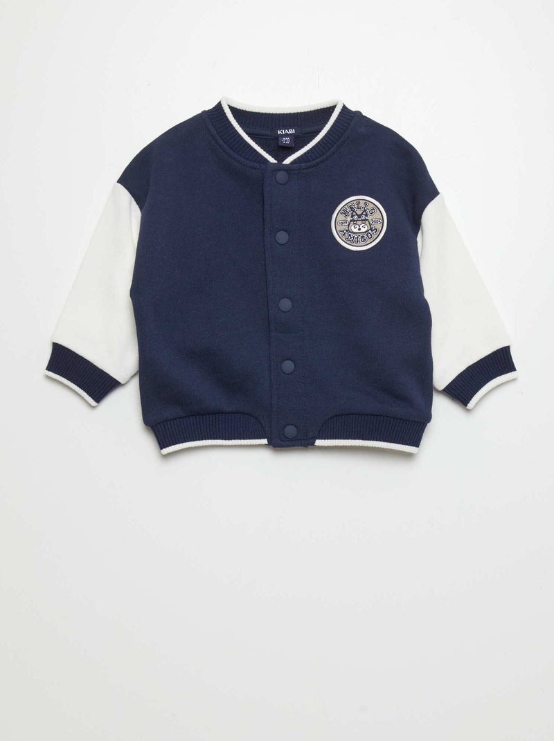 Bomberjack in teddystijl BLAUW - Kiabi