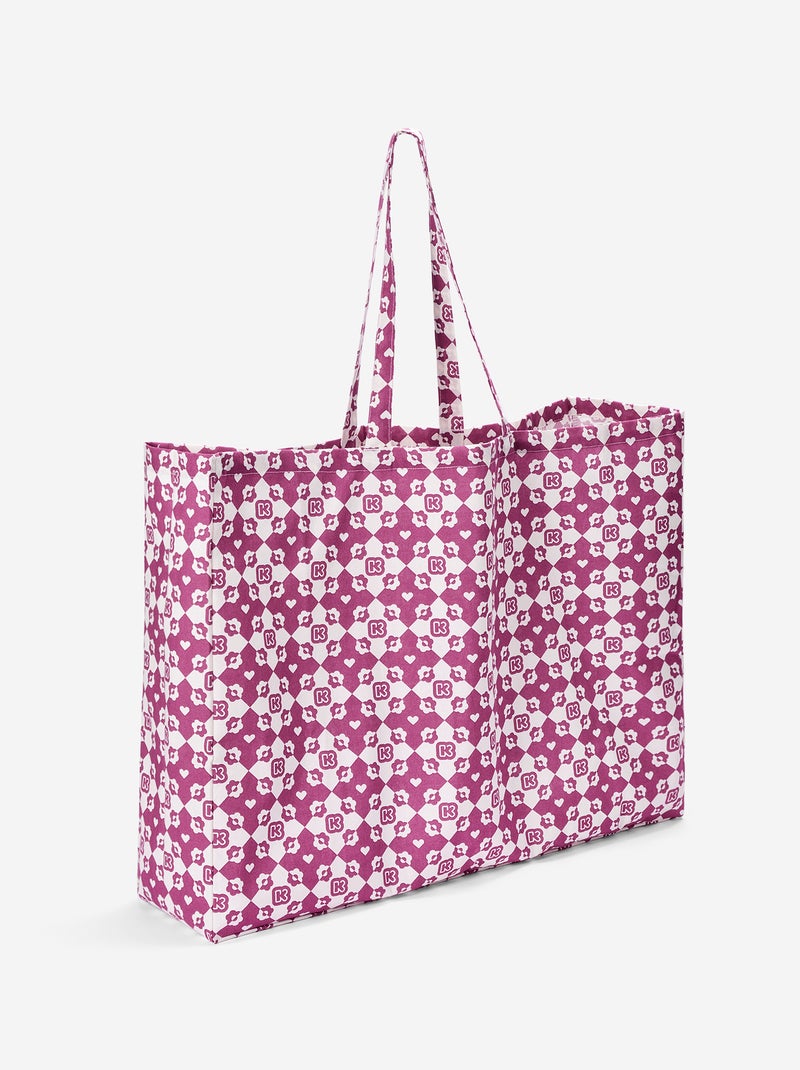 Boodschappentas type totebag XXL-formaat - Kiabi Rose - Kiabi