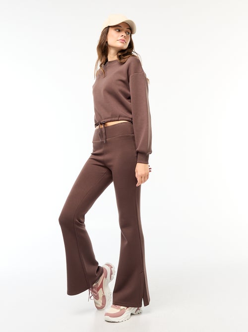 Bootcut broek van zwaar en zacht tricot - Kiabi