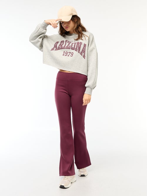 Bootcut broek van zwaar en zacht tricot - Kiabi