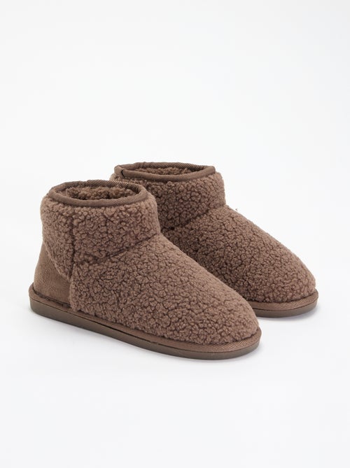 Bootpantoffels met schapenvachteffect - Kiabi