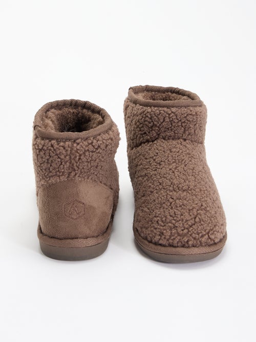 Bootpantoffels met schapenvachteffect - Kiabi