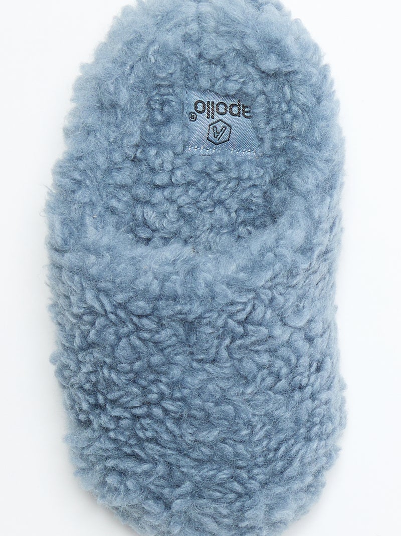 Bootpantoffels met schapenvachteffect Grijs - Kiabi