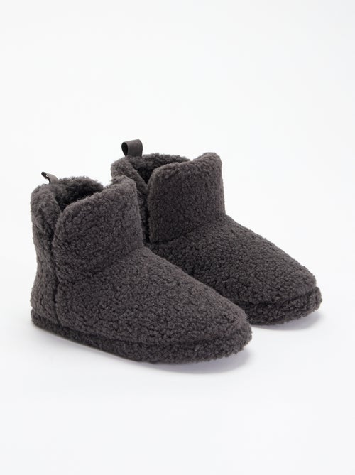 Bootpantoffels met schapenvachteffect - Kiabi Bootpantoffels met schapenvachteffect - Kiabi