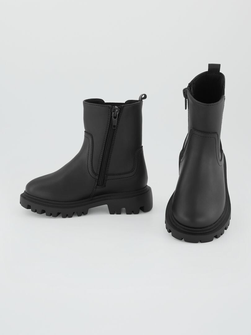 Boots in Chelseastijl zwart - Kiabi