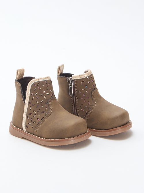 Boots in suèdine-look - Kiabi
