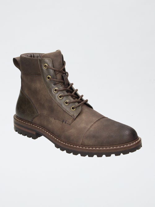Boots met gekartelde zool - Kiabi Boots met gekartelde zool - Kiabi