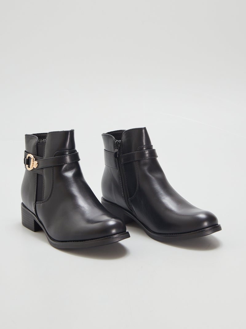 Boots met gespen ZWART - Kiabi