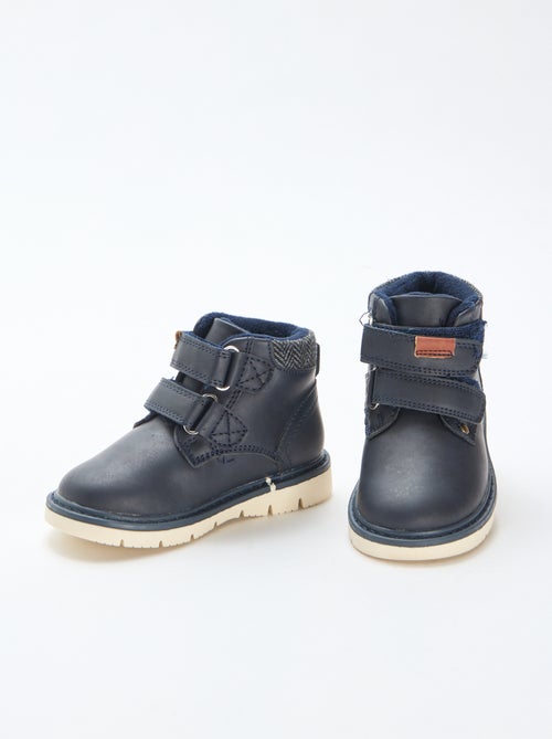 Boots met klittenband en warme voering - Kiabi