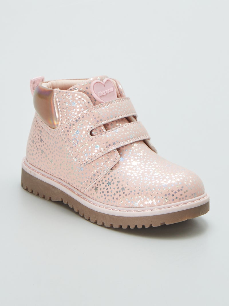 Boots met print en klittenband ROSE - Kiabi