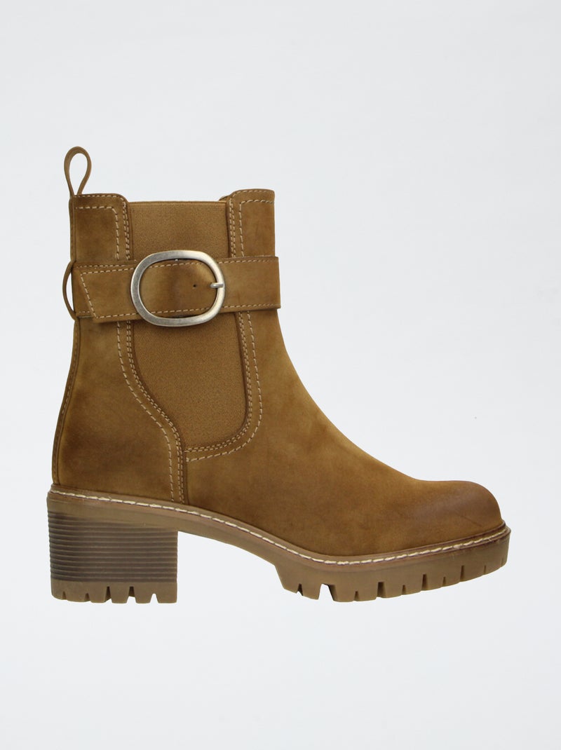 Boots met profielzool Bruin - Kiabi