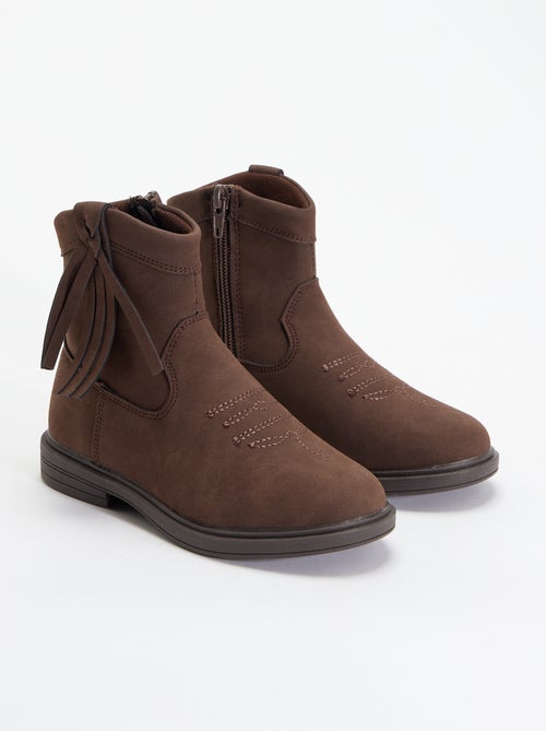 Boots met suèdelook - Kiabi Boots met suèdelook - Kiabi