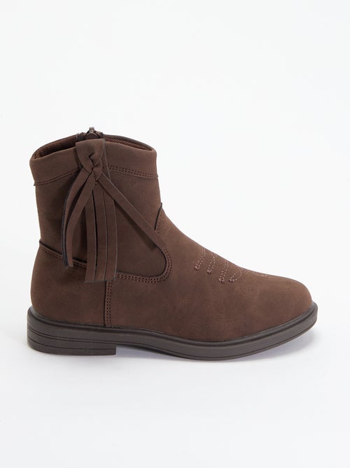 Boots met suèdelook - Kiabi Boots met suèdelook - Kiabi