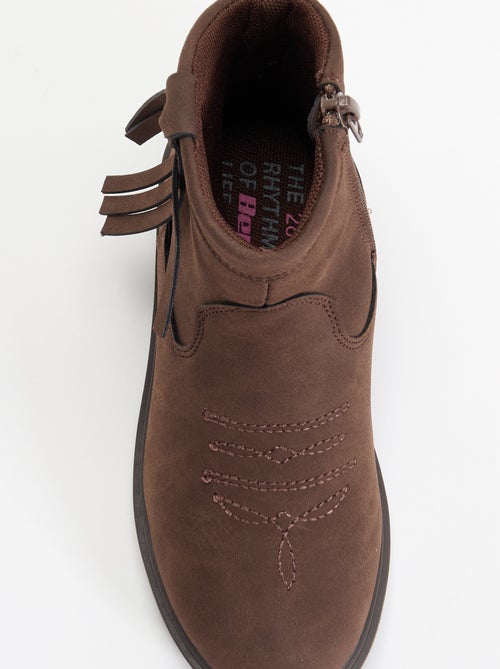 Boots met suèdelook - Kiabi Boots met suèdelook - Kiabi