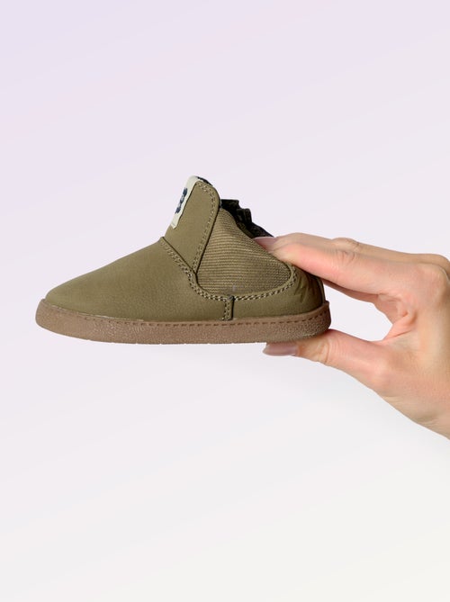 Boots van imitatieleer met elastische inzet - Kiabi