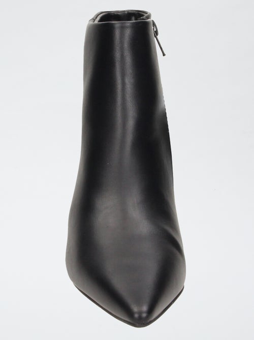 Boots van imitatieleer met hak - Kiabi