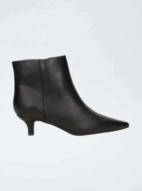Boots van imitatieleer met hak - Kiabi
